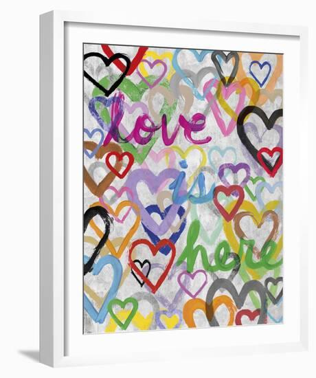 Bold Brushstrokes - Love is Here-Lottie Fontaine-Framed Giclee Print