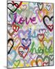 Bold Brushstrokes - Love is Here-Lottie Fontaine-Mounted Giclee Print