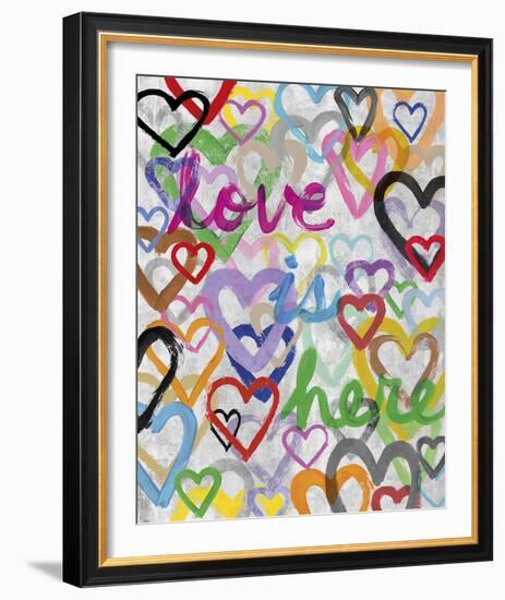 Bold Brushstrokes - Love is Here-Lottie Fontaine-Framed Giclee Print