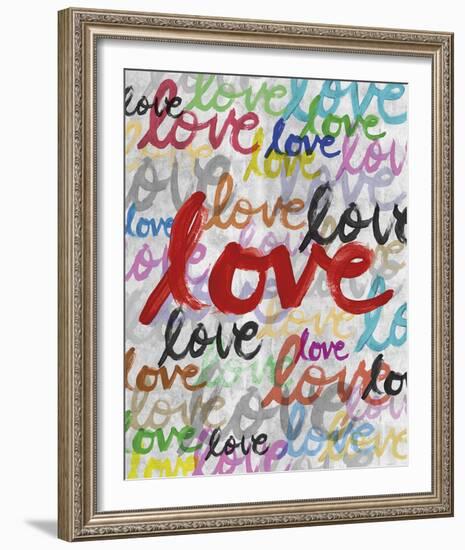 Bold Brushstrokes - Love-Lottie Fontaine-Framed Giclee Print