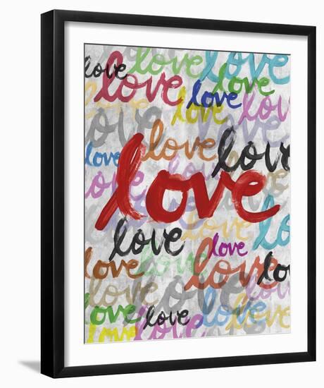 Bold Brushstrokes - Love-Lottie Fontaine-Framed Giclee Print