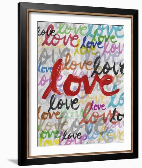 Bold Brushstrokes - Love-Lottie Fontaine-Framed Giclee Print