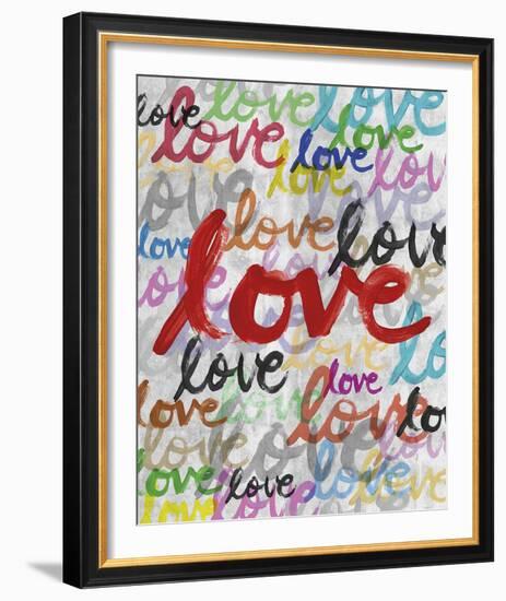 Bold Brushstrokes - Love-Lottie Fontaine-Framed Giclee Print