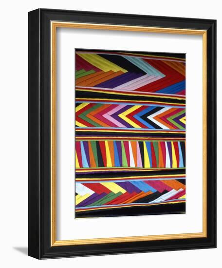 Bold Colors in Fabric Design in Market, Chinceros, Peru-Jim Zuckerman-Framed Photographic Print