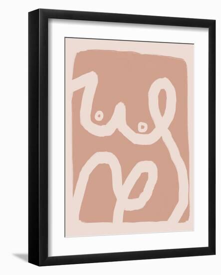 Bold Line Art Nude-Little Dean-Framed Photographic Print