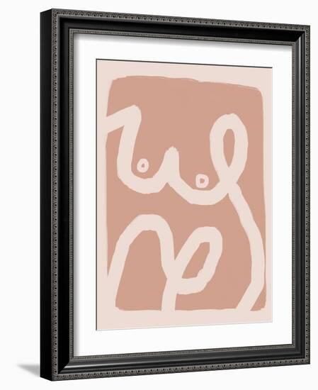 Bold Line Art Nude-Little Dean-Framed Photographic Print