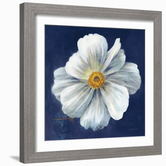 Boldest Bloom I Dark Blue-Danhui Nai-Framed Premium Giclee Print