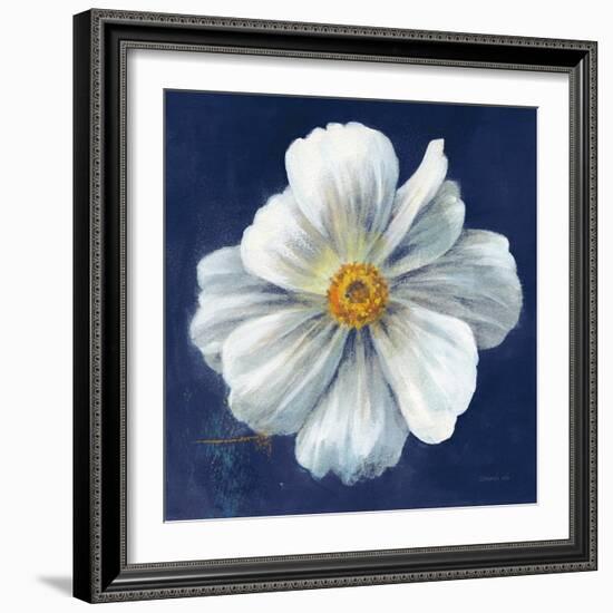 Boldest Bloom I Dark Blue-Danhui Nai-Framed Premium Giclee Print