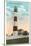 Bolivar Lighthouse, Galveston, Texas-null-Mounted Art Print