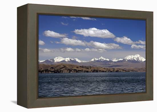 Bolivia, Lake Titicaca, Scenic Mountains-Kymri Wilt-Framed Premier Image Canvas