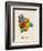 Bolivia Watercolor Map-Michael Tompsett-Framed Art Print