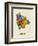 Bolivia Watercolor Map-Michael Tompsett-Framed Art Print