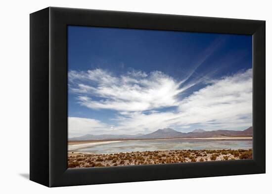 Bolivian Altiplano, Bolivia. Lake and Mountains in Coipasa, Bolivia.-Anthony Asael-Framed Premier Image Canvas