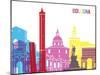 Bologna Skyline Pop-paulrommer-Mounted Art Print