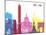 Bologna Skyline Pop-paulrommer-Mounted Art Print