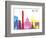 Bologna Skyline Pop-paulrommer-Framed Art Print