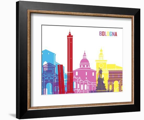 Bologna Skyline Pop-paulrommer-Framed Art Print