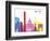 Bologna Skyline Pop-paulrommer-Framed Art Print