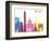 Bologna Skyline Pop-paulrommer-Framed Art Print