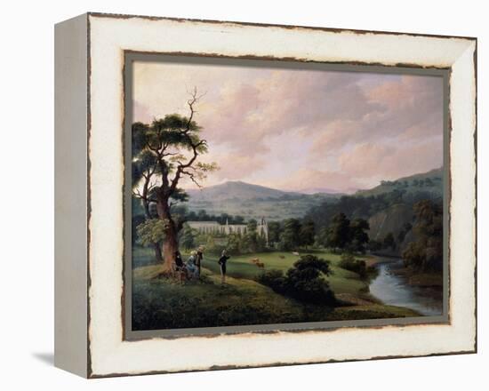 Bolton Abbey from the River Wharfe-J. M. W. Turner-Framed Premier Image Canvas