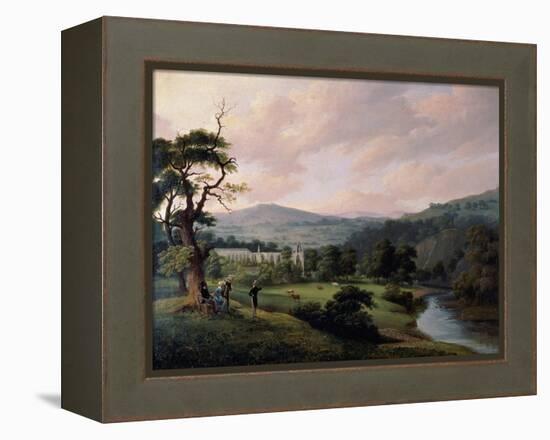 Bolton Abbey from the River Wharfe-J. M. W. Turner-Framed Premier Image Canvas