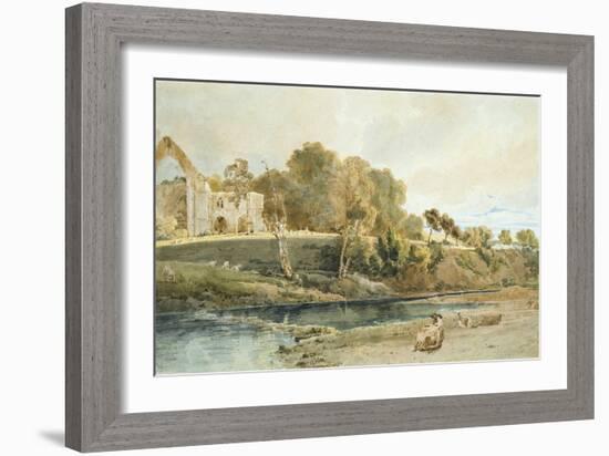 Bolton Abbey, Yorkshire, 1809 (W/C over Pencil on Card)-Thomas Girtin-Framed Giclee Print