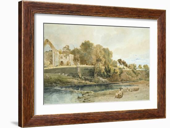 Bolton Abbey, Yorkshire, 1809 (W/C over Pencil on Card)-Thomas Girtin-Framed Giclee Print