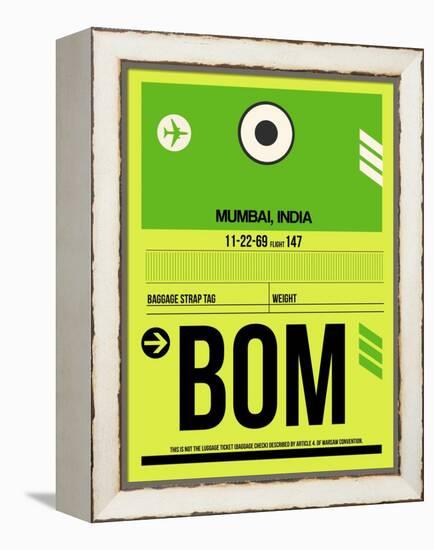 BOM Mumbai Luggage Tag I-NaxArt-Framed Stretched Canvas