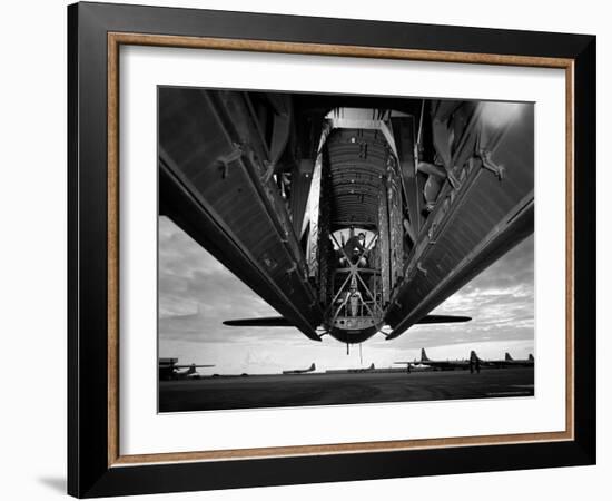 Bomb Bay Doors of B36 Bomber, Part of the Strategic Air Command Forces Stationed at Carswell AFB-Margaret Bourke-White-Framed Photographic Print