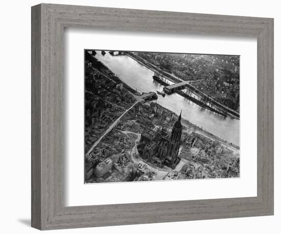 Bomb Damaged Frankfurt, 1945-null-Framed Photographic Print