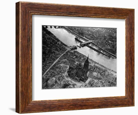 Bomb Damaged Frankfurt, 1945-null-Framed Photographic Print