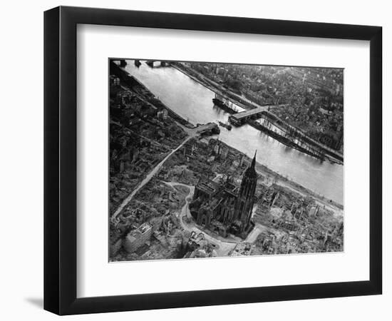 Bomb Damaged Frankfurt, 1945-null-Framed Photographic Print