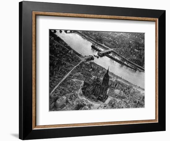 Bomb Damaged Frankfurt, 1945-null-Framed Photographic Print