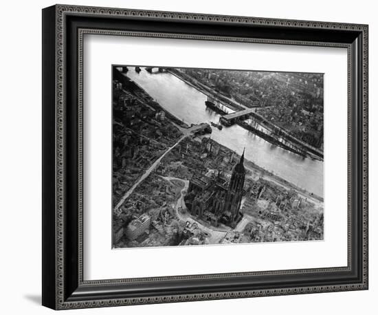 Bomb Damaged Frankfurt, 1945-null-Framed Photographic Print