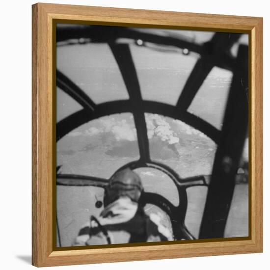 Bombardier in B-29 Bombing Raid Ansham, Manchuria During WWII-William C^ Shrout-Framed Premier Image Canvas