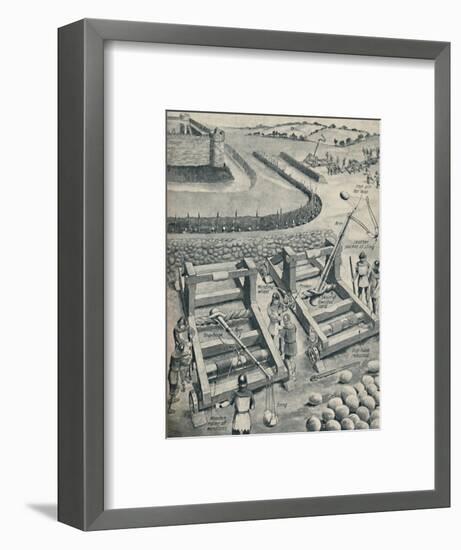 'Bombarding a Fort in Saxon Times', c1934-Unknown-Framed Giclee Print