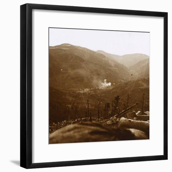 Bombardment, Metzeral, northern France, c1914-c1918-Unknown-Framed Photographic Print