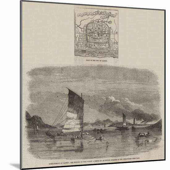 Bombardment of Canton-Richard Principal Leitch-Mounted Giclee Print