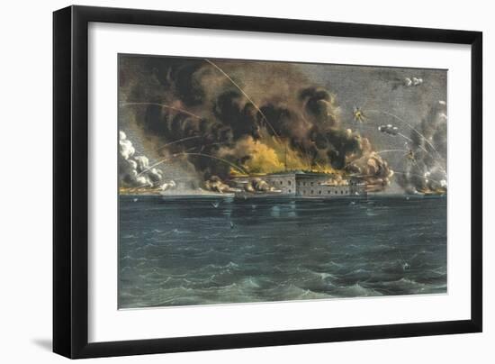 Bombardment of Fort Sumter, Charleston Harbor-null-Framed Giclee Print