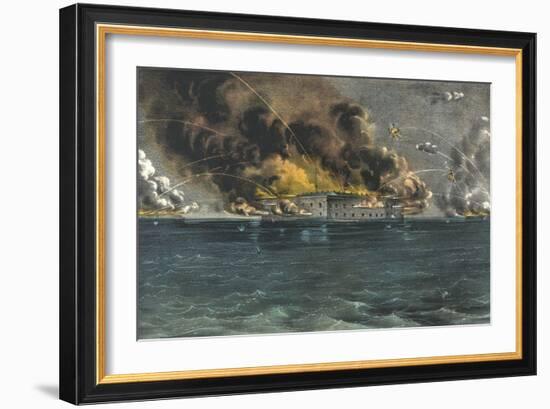 Bombardment of Fort Sumter, Charleston Harbor-null-Framed Giclee Print