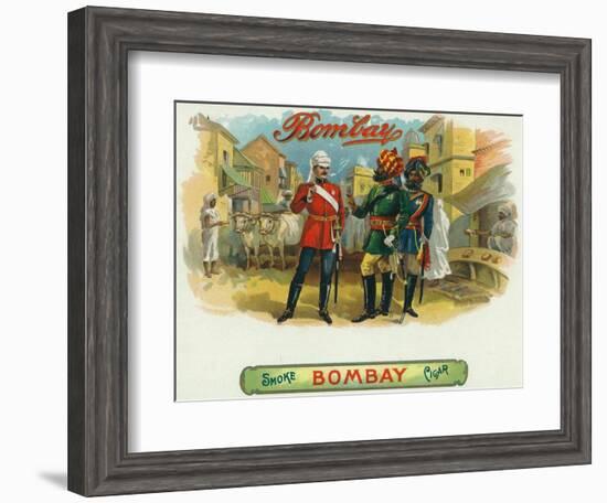 Bombay Brand Cigar Box Label-Lantern Press-Framed Art Print