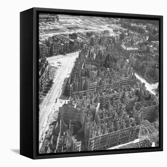 Bombed Out Buildings in Berlin Following Allied Capture of the City-null-Framed Premier Image Canvas