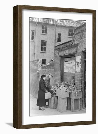 Bombed out Greengrocer's store. 26th April 1941-Staff-Framed Photographic Print