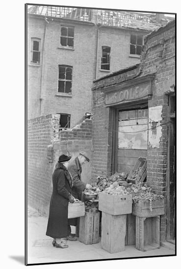 Bombed out Greengrocer's store. 26th April 1941-Staff-Mounted Photographic Print