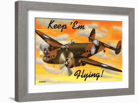 Bomber Airplane-null-Framed Art Print