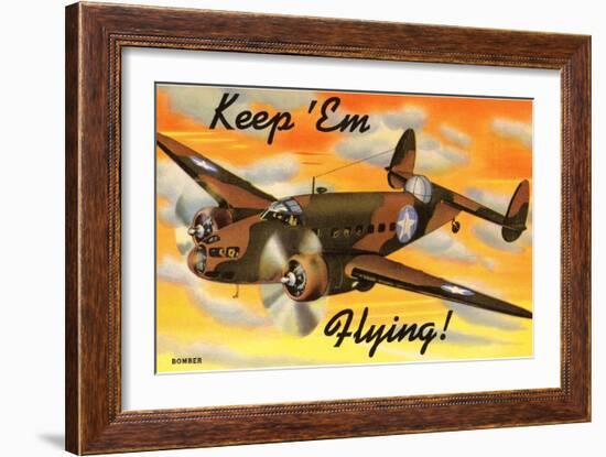 Bomber Airplane-null-Framed Art Print