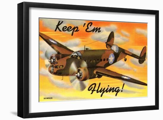 Bomber Airplane-null-Framed Art Print