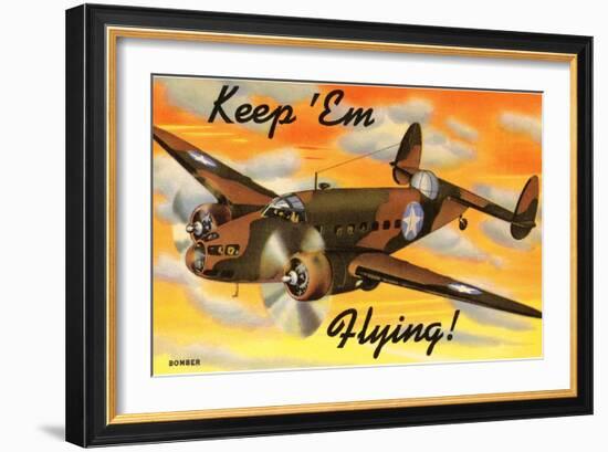 Bomber Airplane-null-Framed Art Print