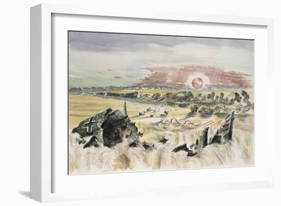 Bomber in the Corn-Paul Nash-Framed Giclee Print