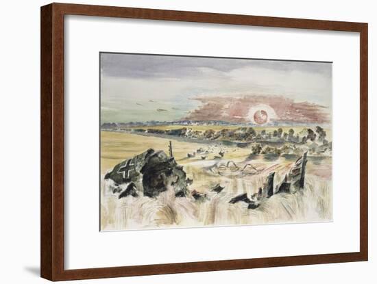 Bomber in the Corn-Paul Nash-Framed Giclee Print